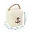 Forecronic Stoff-Türstopper Dekorative für Haus und Büro, 1.5kg gewichteter Heavy Duty weicher Türstopper mit Griff und nautischem Anker Design - 12.7x15.2cm Beige