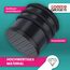 Designer Türstopper aus Edelstahl Gummi Türpuffer Türhalter Stopper 1,2kg (Schwarz 7x6cm, 4 Stück)