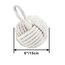 Forecronic Rope Knot Türstopper dekorative nautische handgefertigt mit Griff, beschwert Innenraum Kugelförmig Türstopper Seemannsknoten für Tür und Fenster - Beige (13x13cm, 1.8kg)