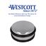 Westcott Türstopper aus Edelstahl 4 Stück | Runder Türstopper mit 1,2kg Eigengewicht | Türschonender Gummiring | Extra rutschfeste Unterseite | ⌀ 10cm, Höhe 4cm | Stabil bei Durchzug | E-19001 00
