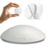 Bumms Türstopper für Boden und Wand Weiß selbstklebend ohne bohren [4 Stück] - Ø 60 mm - Wandpuffer für Wandschutz aus Gummi - Türpuffer für Türanschlag, Türgriffschutz bei Wänden