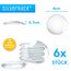 SilverRack® Türstopper Wand selbstklebend 40mm Transparent [6 Stück] - Wandpuffer als Schutz für Wand und Tür - Türpuffer Wandschutz als Türstopper für Türklinken gegen Türanschlag