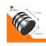 HRB Türstopper Edelstahl hoch massiv 4 Stück - Schwerer Türstopper Boden mit modernen Design, Door Stopper versehen mit Gummiring zum Schutz der Türen (Silber)