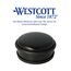 Westcott Türstopper aus Edelstahl Schwarz 4 Stück | Runder Türstopper mit 1,2kg Eigengewicht | Türschonender Gummiring | Extra rutschfeste Unterseite | ⌀ 10cm, Höhe 4cm | E-19002 00
