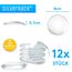 SilverRack® Türstopper Wand selbstklebend 40mm Transparent [12 Stück] - Wandpuffer als Schutz für Wand und Tür - Türpuffer Wandschutz als Türstopper für Türklinken gegen Türanschlag