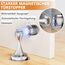 Magnetischer Türstopper 2 Stück, Türstopper aus Edelstahl für die Unterseite der Tür, Wand und Bodenmontage, Ohne Bohren Türschnäpper Türhalter mit Klebebändern | Bohren Sie mit Schrauben, Silber