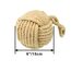 Forecronic Rope Knot Türstopper dekorative nautische handgefertigt mit Griff, Jute beschwert Innenraum Türstopper Seemannsknoten für Tür und Fenster - Kugelförmig (13x13cm, 1.8kg)