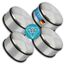 Designer Türstopper aus Edelstahl Gummi Türpuffer Türhalter Stopper 1,2kg (Silber 11x6cm, 4 Stück)