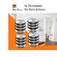 HRB Türstopper Edelstahl hoch massiv 4 Stück - Schwerer Türstopper Boden mit modernen Design, Door Stopper versehen mit Gummiring zum Schutz der Türen (Silber)