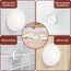 WEIDEBACH® 12x dezente Türpuffer mixed weiß & transparent, Türstopper Wand selbstklebend 20x5 mm / 40x8mm, Elastikpuffer für Bad, Möbel, Wände, Gummistopper, Türpuffer wand transparent, Puffer