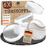 WEIDEBACH® 6x Dezente Türpuffer Transparent, Türstopper Wand Selbstklebend 20x5 mm, Elastikpuffer für Bad, Glasflächen, Wände, Gummistopper, Klebepunkte