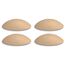 Bumms Türstopper für Boden und Wand Beige selbstklebend ohne bohren [4 Stück] - Ø 60 mm - Wandpuffer für Wandschutz aus Gummi - Türpuffer für Türanschlag, Türgriffschutz bei Wänden