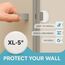 Strongest Wall Door Handle Stopper 12.7 cm Set 3 Pieces of White Rubber Knob