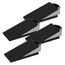 Westcott Türstopper in Keilform Schwarz 4 Stück | Gummi Türstopper mit Edelstahl Griff | Rutschfeste Unterfläche | Passend für alle Türen und Böden | 12cm x 5cm x 3cm | E-19000 00