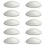 Bumms Türstopper für Boden und Wand Weiß selbstklebend ohne bohren [10 Stück] - Ø 60 mm - Wandpuffer für Wandschutz aus Gummi - Türpuffer für Türanschlag, Türgriffschutz bei Wänden