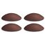 Bumms Türstopper für Boden und Wand Braun selbstklebend ohne bohren [4 Stück] - Ø 60 mm - Wandpuffer für Wandschutz aus Gummi - Türpuffer für Türanschlag, Türgriffschutz bei Wänden