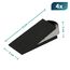 Westcott Türstopper in Keilform Schwarz 4 Stück | Gummi Türstopper mit Edelstahl Griff | Rutschfeste Unterfläche | Passend für alle Türen und Böden | 12cm x 5cm x 3cm | E-19000 00