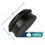 Westcott Türstopper aus Edelstahl Schwarz | Runder Türstopper mit 1,2kg Eigengewicht | Türschonender Gummiring | Extra rutschfeste Unterseite | ⌀ 10cm, Höhe 4cm | Stabil bei Durchzug | E-19002 00