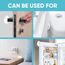 Strongest Wall Door Handle Stopper 12.7 cm Set 3 Pieces of White Rubber Knob