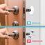 Strongest Wall Door Handle Stopper 12.7 cm Set 3 Pieces of White Rubber Knob