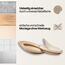 Bumms Türstopper für Boden und Wand Beige selbstklebend ohne bohren [4 Stück] - Ø 60 mm - Wandpuffer für Wandschutz aus Gummi - Türpuffer für Türanschlag, Türgriffschutz bei Wänden
