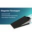 Westcott Türstopper in Keilform Schwarz | Gummi Türstopper mit Edelstahl Griff | Rutschfeste Unterfläche | Passend für alle Türen und Böden | 12cm x 5cm x 3cm | E-19000 00 (Packung mit 3)