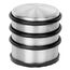HRB Türstopper Edelstahl hoch massiv 2 Stück - Schwerer Türstopper Boden mit modernen Design, Door Stopper versehen mit Gummiring zum Schutz der Türen (Silber)