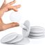 Strongest Home Wand-Türgriff-Stopper 4cm 7-teiliges Set mit weißem Silikon-Türknauf, runde Wandschutzplatte, Wandschutz für Türgriff, selbstklebend
