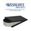 Westcott Türstopper in Keilform Schwarz 4 Stück | Gummi Türstopper mit Edelstahl Griff | Rutschfeste Unterfläche | Passend für alle Türen und Böden | 12cm x 5cm x 3cm | E-19000 00