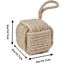 Forecronic Rope Knot Türstopper dekorative nautische handgefertigt mit Griff, Jute beschwert Innenraum Türstopper Seemannsknoten für Tür und Fenster - Quadratisch (12.7x12.7cm, 2kg)