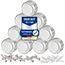 PLURI - Premium Türstopper Wand Edelstahl [10er Set] - GRATIS Befestigungsmaterial, Wandmontage mit Schrauben & Dübeln – Gummi-Puffer schützt Türgriff, Türklinke und Wand, Weiß