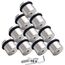 PLURI - Premium Türstopper Boden Edelstahl [10er Set] - GRATIS Befestigungsmaterial, Bodentürstopper zum Schrauben inkl. Schrauben & Dübel – Gummi-Puffer schützt Türgriff, Türklinke und Wand