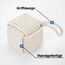 Forecronic Rope Knot Türstopper dekorative nautische handgefertigt mit Griff, beschwert Innenraum quadratische Türstopper Seemannsknoten für Tür und Fenster - Beige (12.7x12.7cm, 2kg)