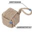Forecronic Rope Knot Türstopper dekorative nautische handgefertigt mit Griff, Jute beschwert Innenraum Türstopper Seemannsknoten für Tür und Fenster - Quadratisch (12.7x12.7cm, 2kg)