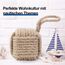 Forecronic Rope Knot Türstopper dekorative nautische handgefertigt mit Griff, Jute beschwert Innenraum Türstopper Seemannsknoten für Tür und Fenster - Quadratisch (12.7x12.7cm, 2kg)