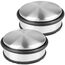 HRB Türstopper 2er Set, Edelstahl massiv - Schwerer Türstopper Boden 1,2 Kg/Stk., Door Stopper im modernen Design versehen mit Gummiring zum Schutz der Türen