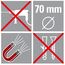 UNITEC Magnethalterung für Rauchmelder, Feuermelder, Rauchwarnmelder, rund, 70 mm Durchmesser, extrem starker Magnet, Montage ohne Werkzeug