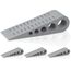 Optish 4 Stück Türstopper Keil für alle Böden, Türkeil Stapelbar Hochleistungs, Gummikeil, Türkeile Rutschfest Gummi Schädigt den Boden Nicht, Türstopper Gummi für Haus, Büro und Schule, Gray