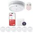 X-Sense Smart Rauchmelder WLAN mit Magnethalterung, vernetzter Feuermelder mit Basisstation SBS50, App-Funktion, Home-Assistant-kompatibel, austauschbare Batterie, XS0D-MR61