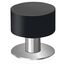 PLURI Premium Türstopper Wand selbstklebend 1er Set Schwarz Wandpuffer Gummipuffer Bodentürstopper Türstopper Türgriff Wandschutz Türbügel Wandmontage Bodenmontage