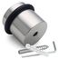 PLURI - Premium Türstopper Boden Edelstahl [1er Set] - GRATIS Befestigungsmaterial, Bodentürstopper zum Schrauben inkl. Schrauben & Dübel – Gummi-Puffer schützt Türgriff, Türklinke und Wand