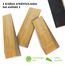 2er Pack Holz-Türstopper - Fester Türstopper boden -Rutschfeste Türstoppers boden für alle Türtypen und Böden - Jeder Türkeile 2 Zoll dick, 6,3 Zoll lang mit Gummi - Door Stopper