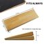 2er Pack Holz-Türstopper - Rutschfeste Türstopper boden für alle Türtypen und Oberflächen - Jeder Türkeile 0,6 Zoll dick, 4,7 Zoll lang mit Gummi - Door Stopper
