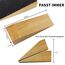 2er Pack Holz-Türstopper - Fester Türstopper boden -Rutschfeste Türstoppers boden für alle Türtypen und Böden - Jeder Türkeile 1,4 Zoll dick, 4,3 Zoll lang mit Gummi - Door Stopper