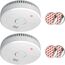 ELRO FS1805M | 2-Teiliges Rauchmelder-Set | Magnetisches Befestigungsset | 5 Jahre Batterie | Entspricht der europäischen Norm EN14604 | Weiß | Set mit 2 Stück