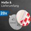 ECENCE Rauchmelder Magnethalter 20 Stück Selbstklebende Magnethalterung für Rauchmelder Ø 50mm schnelle & sichere Montage ohne Bohren und Schrauben für alle Feuermelder und Rauchwarnmelder