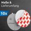 ECENCE Rauchmelder Magnethalter 10 Stück Selbstklebende Magnethalterung für Rauchmelder Ø 70mm schnelle & sichere Montage ohne Bohren und Schrauben für alle Feuermelder und Rauchwarnmelder