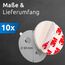 ECENCE Rauchmelder Magnethalter 10 Stück Selbstklebende Magnethalterung für Rauchmelder Ø 50mm schnelle & sichere Montage ohne Bohren und Schrauben für alle Feuermelder und Rauchwarnmelder