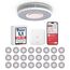 X-Sense Smarter Rauchmelder WLAN mit Sprachausgabe und 17 Standorten, Feuermelder, Rauchmelder vernetzt, 33 mm, Brandmelder mit SBS50 Basisstation, XS0B-MR241, 24 Stück