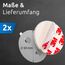 ECENCE Rauchmelder Magnethalter 2 Stück Selbstklebende Magnethalterung für Rauchmelder Ø 50mm schnelle & sichere Montage ohne Bohren und Schrauben für alle Feuermelder und Rauchwarnmelder